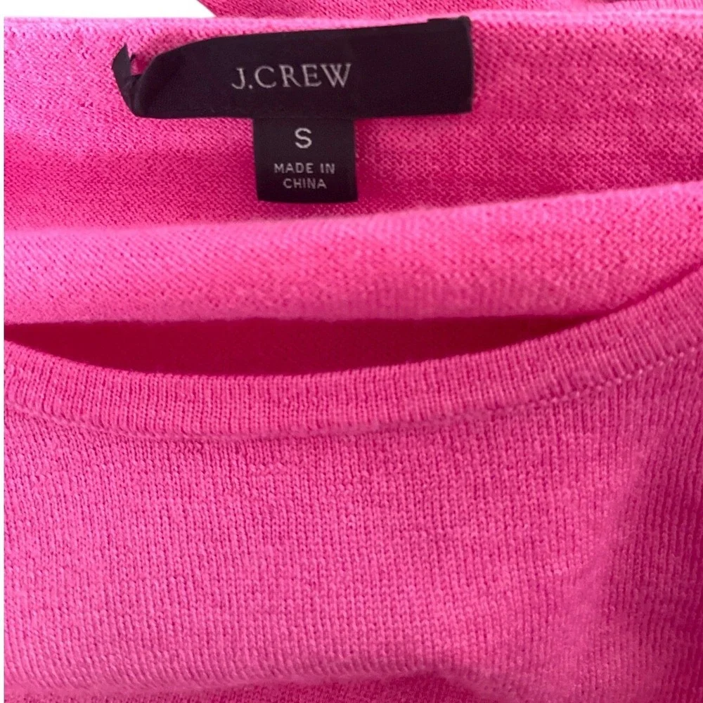 J. Crew Pink Crewneck Merino Wool Sweater‎ S